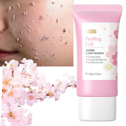 Gel exfoliante de limpieza profunda Sakura Face, cuidado de la piel, blanqueador, hidratante, reparador, exfoliante facial, cuidado de la piel, 60 g