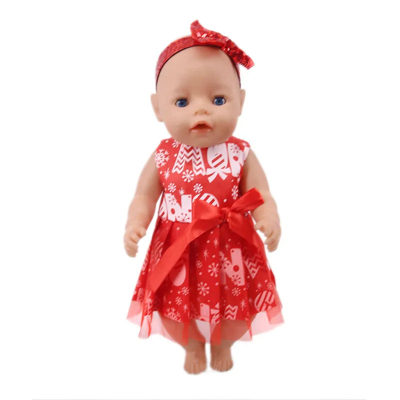 Envío gratuito: Conjunto navideño rojo para ropa y accesorios de muñeca de 43 cm y juguetes para muñecas americanas de 18 pulgadas de Our Generation.