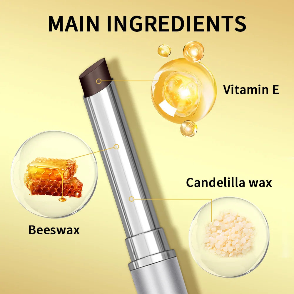 Lápiz labial de miel negra, hidratante de larga duración, voluminizador de labios natural, maquillaje, brillo voluminizador de labios, cosméticos, exfoliante para labios.