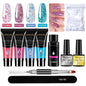 Kit Nail Art Limegirl, gel de uñas polivinílico, gel de remojo extensible, kit de esmalte de gel acrílico para principiantes, gel semipermanente