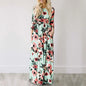 Vestido largo de verano para mujer 2025, vestido playero bohemio con estampado floral, vestido maxi blanco para fiesta de noche, vestido de verano, vestidos de fiesta