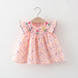 Vestido de verano para niña con lunares coloridos y bordado de flores, vestido de princesa para niña, bonitos vestidos de playa para niña.