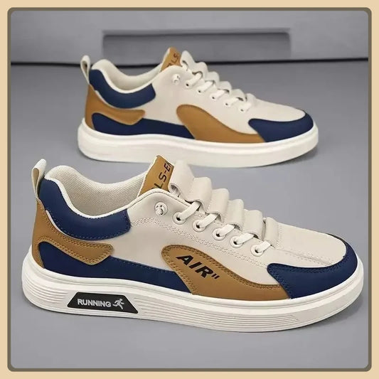 Tendencia 2025 Nuevos zapatos de hombre de cuero de moda de caña baja para hombre Zapatos casuales de moda para correr Deportes