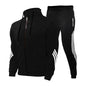 2025 nuevo traje de jogging para hombre, suéter, sudadera con capucha, chaqueta, pantalón deportivo, traje de 2 piezas, chaqueta casual de moda de otoño e invierno para hombre.