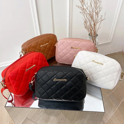 Bolso bandolera pequeño con borlas para mujer, tendencia 2024, con bordado de Lingge, bolso de hombro femenino, bolso cruzado con cadena a la moda para mujer