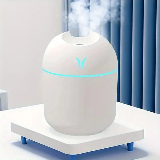 Humidificador portátil de 250 ml con atomizador y doble aroma, difusor de aceites esenciales con USB para coche.