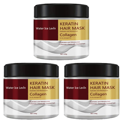Mascarilla capilar de colágeno y queratina, control de aceite dual, hidratante, acondicionador, suave, alisador, frizz, dañado, reparación, revitalizante, cuidado del cabello