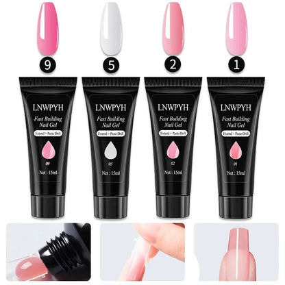 Kit de esmalte de uñas en gel con lámpara UV, taladro eléctrico para uñas, kit de base y capa superior para uñas en gel, juego de herramientas para uñas.