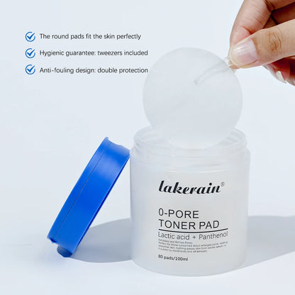 Almohadillas tónicas faciales de doble textura con ácido salicílico y ácido láctico (4,5 % AHA y 0,45 % BHA) para exfoliación y cuidado de los poros.