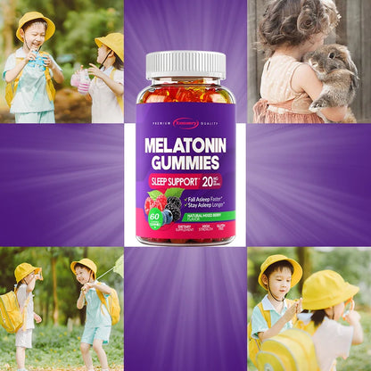 Gomitas de melatonina de 20 mg: concilia el sueño de forma natural, combate el insomnio, refuerza el sistema inmunitario y mejora la calidad del descanso.