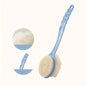Cepillo exfoliante de ducha suave con mango largo, cepillo de baño, masajeador de piel, cepillo de limpieza, accesorios de baño.