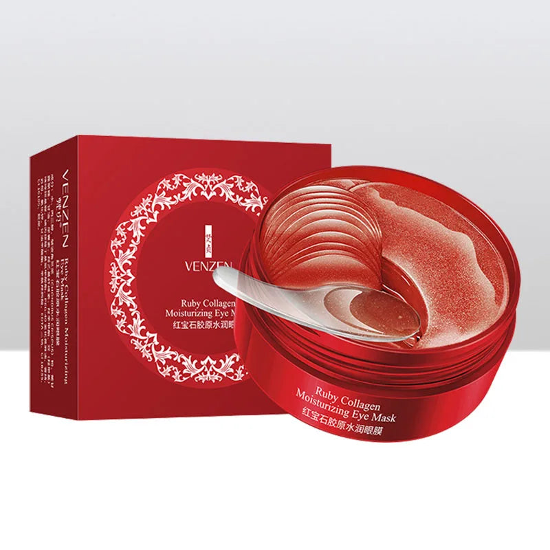 Mascarilla de colágeno dorado para ojos, hidratante, antiojeras, bolsas, cuidado ocular, parches reafirmantes de belleza, 60 unidades