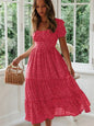 Vestidos Vintage Estampado Vintage Manga Abullonada Verano Playa Dulce Vestidos Casual Cuello Cuadrado Floral Maxi Vestido Largo Fiesta