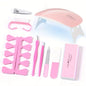 LINMANDA Kit profesional de taladro eléctrico para uñas con USB, lima de esmalte y lámpara UV LED para uñas, secador de manicura en gel, lámpara acrílica, juego de inicio