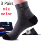 Calcetines deportivos transpirables de fibra de bambú para hombre, de otoño e invierno, con absorción del sudor y desodorantes, para negocios, 10, 5 o 3 pares.