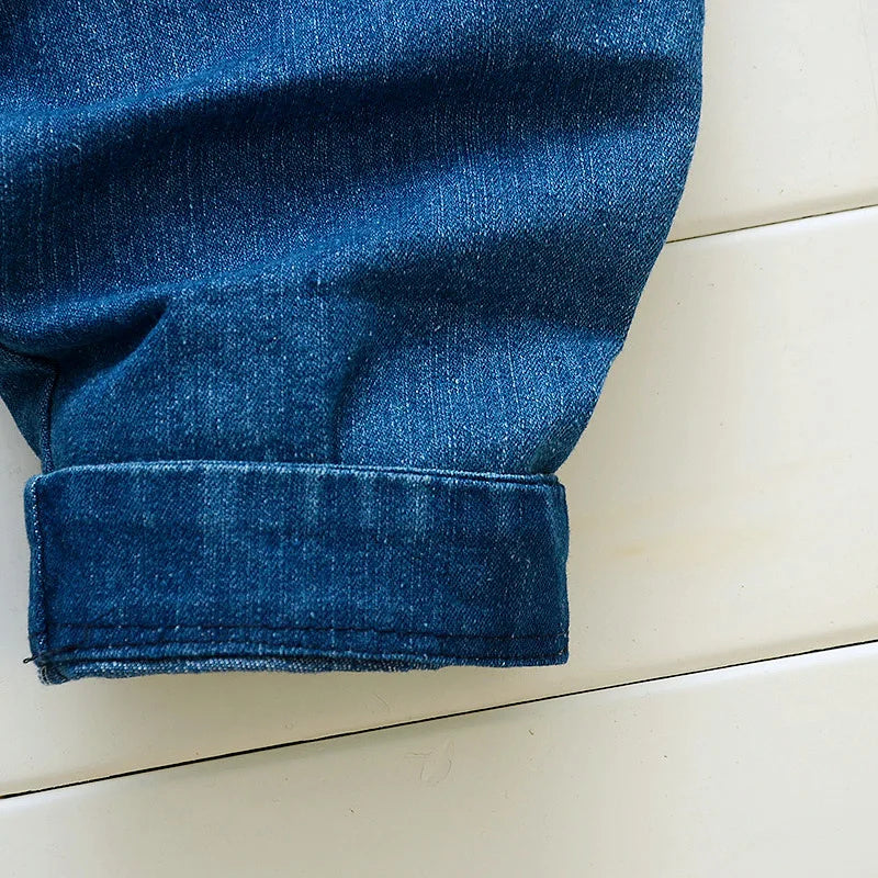 IENENS - Monos para bebé niña, pantalones vaqueros para niño, pantalones con bordado de mariposa, mono infantil de 0 a 4 años