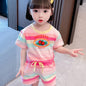 Conjuntos de ropa de verano de Hello Kitty para niñas pequeñas, camiseta de manga corta y pantalones cortos con cintura elástica, 2 piezas