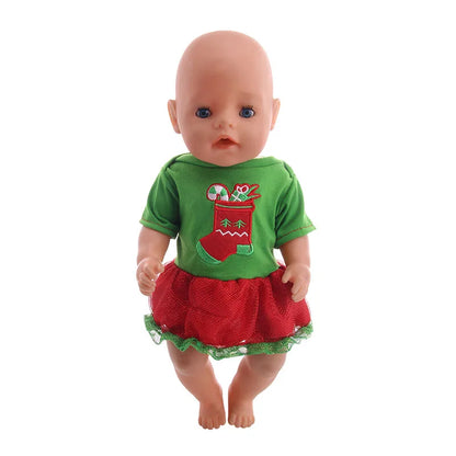 Envío gratuito: Conjunto navideño rojo para ropa y accesorios de muñeca de 43 cm y juguetes para muñecas americanas de 18 pulgadas de Our Generation.