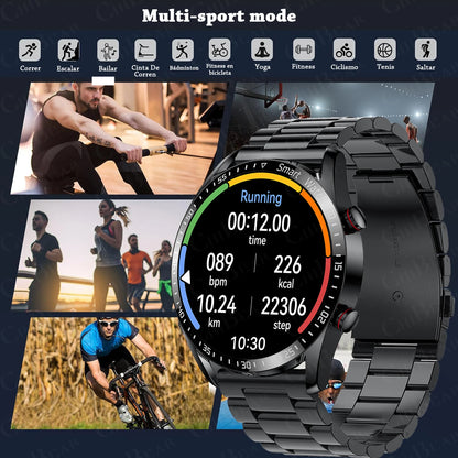 Reloj inteligente GT Series 2025 para hombre, con llamadas de voz, pantalla AMOLED de 1,53 pulgadas, deportivo, ECG + PPG, para Android e iOS.