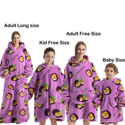 Manta de franela con mangas, sudadera de invierno, jersey de forro polar, manta usable con tiburón gigante, sudadera con capucha para adultos, niños y bebés
