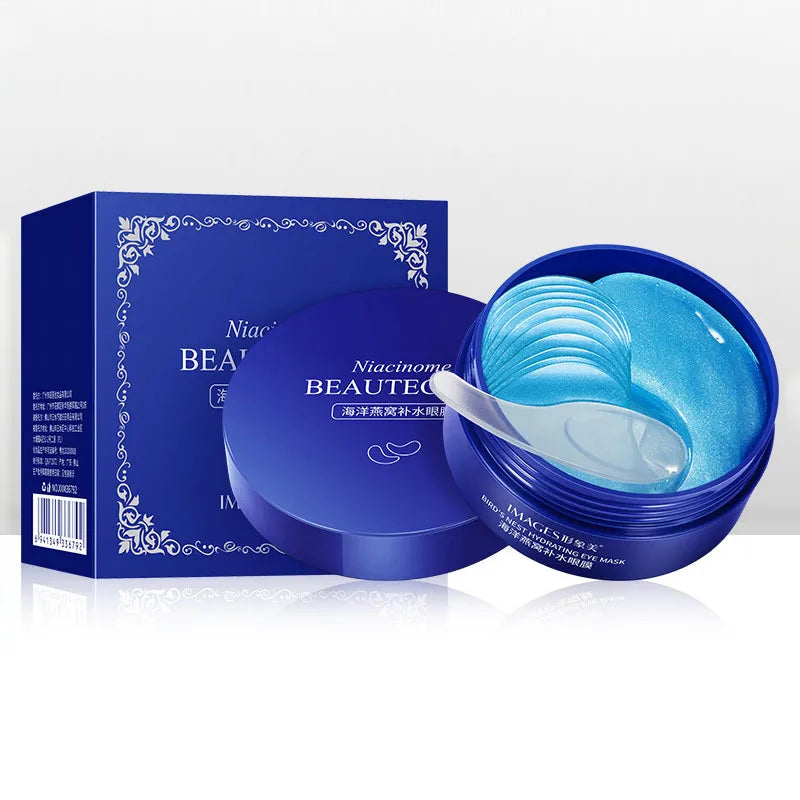 Mascarilla de colágeno dorado para ojos, hidratante, antiojeras, bolsas, cuidado ocular, parches reafirmantes de belleza, 60 unidades