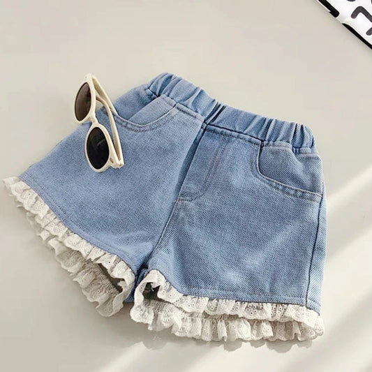 Pantalones cortos vaqueros para niñas, ropa de verano, informales, para bebés, 2025