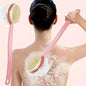 Cepillo exfoliante de ducha suave con mango largo, cepillo de baño, masajeador de piel, cepillo de limpieza, accesorios de baño.