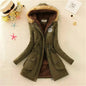 Fleece Lined Hood Down Jacket Winter Coat for Women Warm Drawstring Padded Parkas Korean Casual Streetwear Female Puffer Outwear