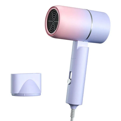 Minisecador de pelo plegable de 750 W con bolsa de transporte, aire caliente de aniones, para el hogar, viajes, dormitorio, 220 V-240 V.