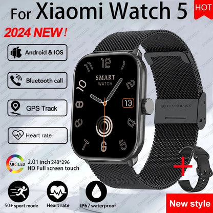 Xiaomi Watch 5 versión global para hombre y mujer, pantalla HD AMOLED, control del ritmo cardíaco, Bluetooth, llamadas, GPS, resistente al agua, reloj inteligente deportivo