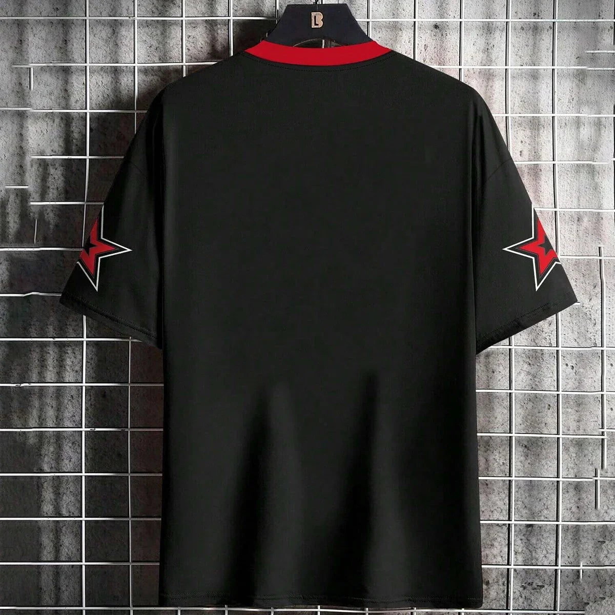 Camiseta de manga corta con cuello redondo y estampado de letras y números para hombre, ideal para aficionados a los deportes al aire libre. Camisetas para hombre y mujer.