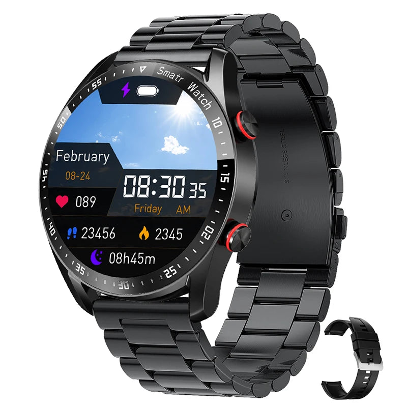 Reloj inteligente GT Series 2025 para hombre, con llamadas de voz, pantalla AMOLED de 1,53 pulgadas, deportivo, ECG + PPG, para Android e iOS.