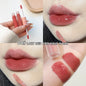 Brillo labial de doble punta, brillo total, espejo y terciopelo mate, color e hidratación de larga duración, brillo labial cosmético antimanchas.