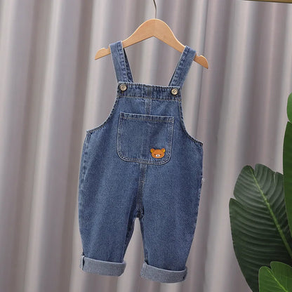 Monos de algodón suave para bebés, pantalones largos de dibujos animados para primavera y otoño, monos casuales para niñas, ropa para niños, pantalones con tirantes
