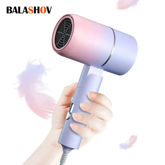 Minisecador de pelo plegable de 750 W con bolsa de transporte, aire caliente de aniones, para el hogar, viajes, dormitorio, 220 V-240 V.