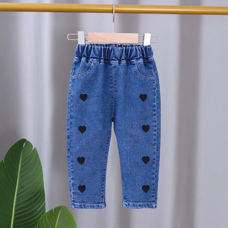 Pantalones vaqueros ajustados para niñas, pantalones vaqueros Suona de primavera y otoño, pantalones casuales elásticos acampanados para niños, ropa para niños de 0 a 5 años