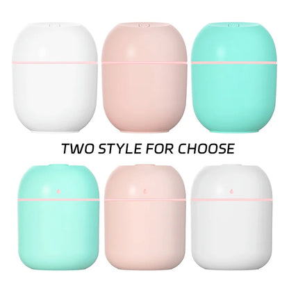 Mini humidificador de aire portátil con forma de gota de agua, USB, de escritorio, para interiores y hogares, silencioso, con atomización de aire.