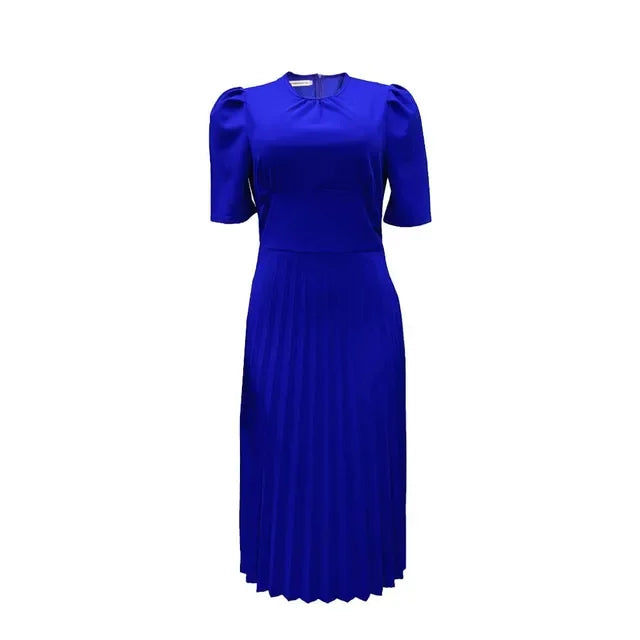 African Dresses for Women Summer 2024 New Arrival African Women Short Sleeve Red Blue Yellow Green Dress African Clothes