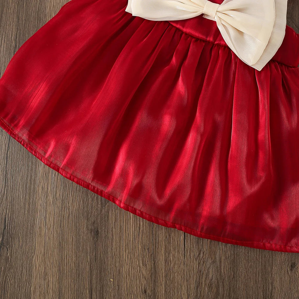 Vestidos de verano para bebé, con lazo, espalda descubierta, escote cuadrado, tirantes esponjosos, ropa de playa informal para niña