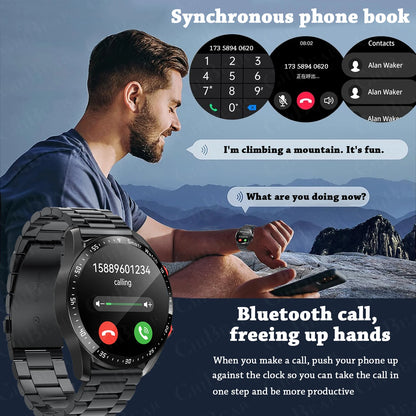 Reloj inteligente GT Series 2025 para hombre, con llamadas de voz, pantalla AMOLED de 1,53 pulgadas, deportivo, ECG + PPG, para Android e iOS.