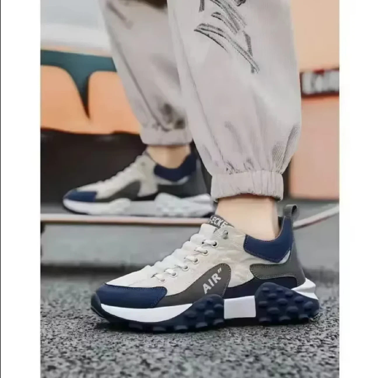 *2025 Zapatillas deportivas casuales y para correr de moda para hombre/Zapatillas deportivas casuales de suela gruesa