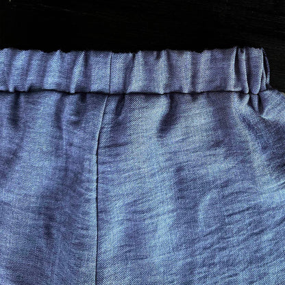 Bear Leader - Conjunto de dos piezas para niña, versión coreana, traje de mezclilla azul de imitación, camiseta sin mangas y pantalones anchos de verano