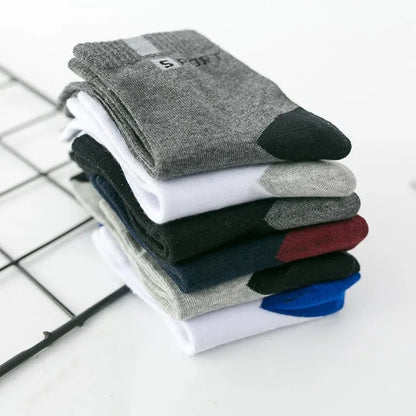 Calcetines deportivos transpirables de fibra de bambú para hombre, de otoño e invierno, con absorción del sudor y desodorantes, para negocios, 10, 5 o 3 pares.