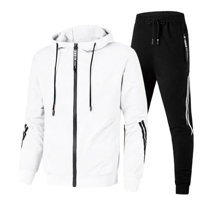 Conjunto de sudadera con capucha para hombre, chándal de manga larga, traje deportivo de alta calidad, ropa informal de moda para uso diario al aire libre 2025
