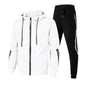 Conjunto de sudadera con capucha para hombre, chándal de manga larga, traje deportivo de alta calidad, ropa informal de moda para uso diario al aire libre 2025