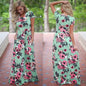 Vestido largo de verano para mujer 2025, vestido playero bohemio con estampado floral, vestido maxi blanco para fiesta de noche, vestido de verano, vestidos de fiesta