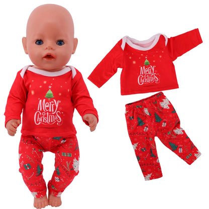 Envío gratuito: Conjunto navideño rojo para ropa y accesorios de muñeca de 43 cm y juguetes para muñecas americanas de 18 pulgadas de Our Generation.
