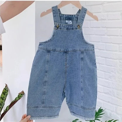 Mono de mezclilla informal para niñas y niños, pantalones con pechera, monos para bebés y niños, conjuntos de otoño para niñas, ropa para niños