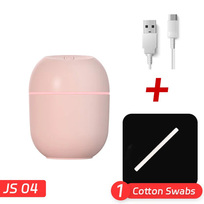 Mini humidificador de aire portátil con forma de gota de agua, USB, de escritorio, para interiores y hogares, silencioso, con atomización de aire.