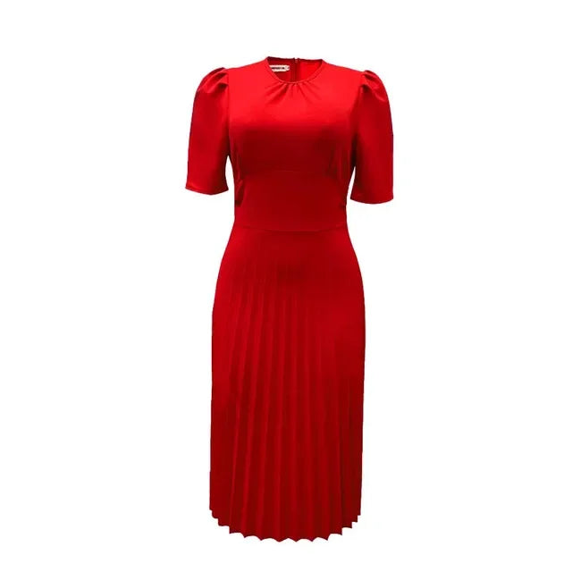 African Dresses for Women Summer 2024 New Arrival African Women Short Sleeve Red Blue Yellow Green Dress African Clothes